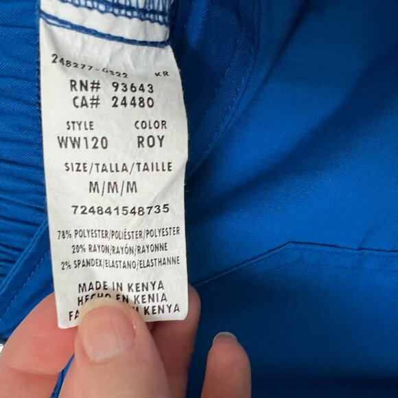 CHEROKEE Royal Blue Workwear Revolution Womans Drawstring Scrub Pant- MEDIUM - Picture 4 of 4